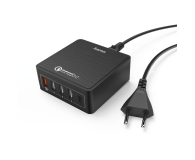 HAMA Stacja ładująca sieciowa 1xUSB QC, 3xUSB, 1xUSB-C, 8A czarna - 1382150 - zdjęcie 1